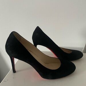 Elegant Black velvet Stiletto Heels